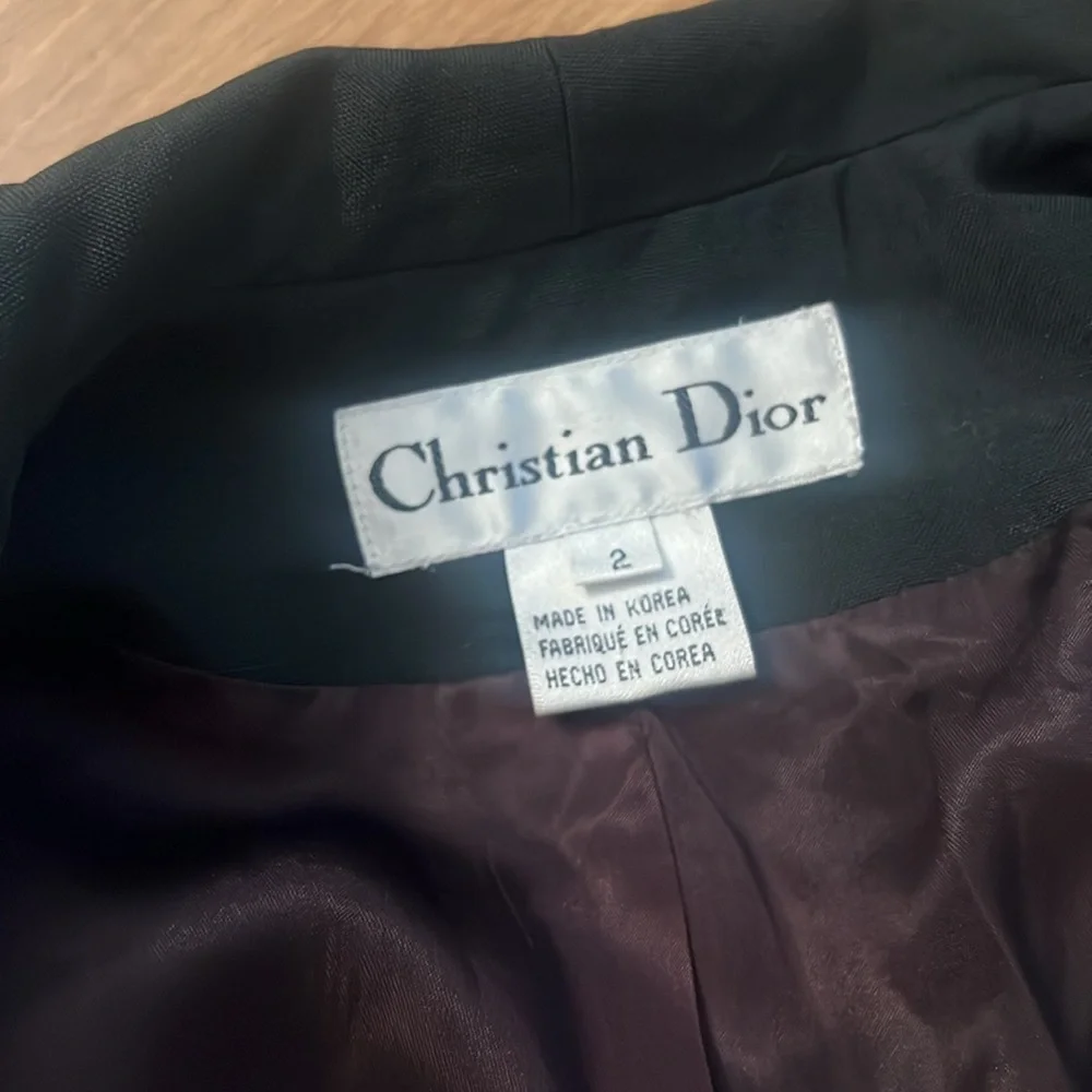 Vintage silk dior navy evening jacket blazer